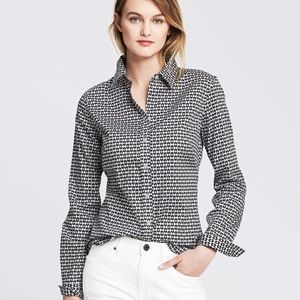 Banana republic heart print dress shirt